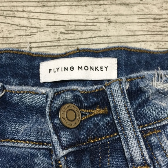 Flying Monkey Moon Legend Mom Jeans Women’s 25 (Inseam 29) Distressed Stretch - Picture 9 of 11